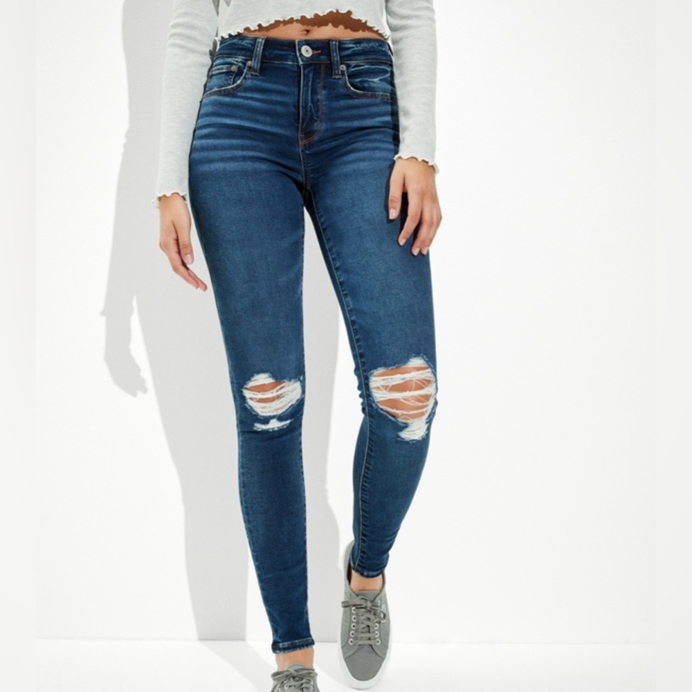 AE NE(X)T LEVEL SOFT KNIT RIPPED HIGH-WAISTED JEGGING 8 regular